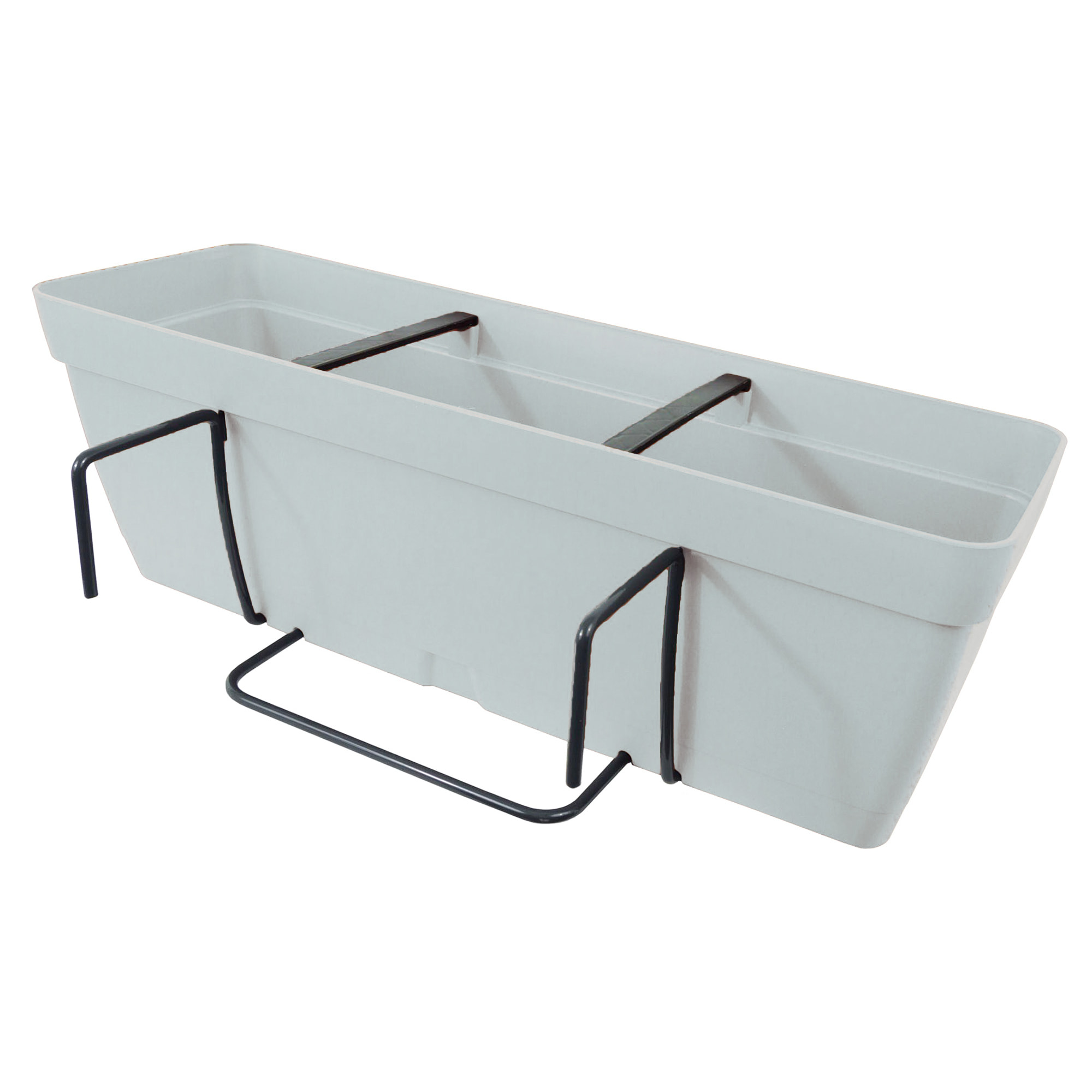 Jardinera 40 cm con escuadra de fijación cuadrada