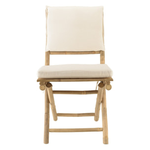 VITAL - 2 chaises et 1 table pliantes en bambou