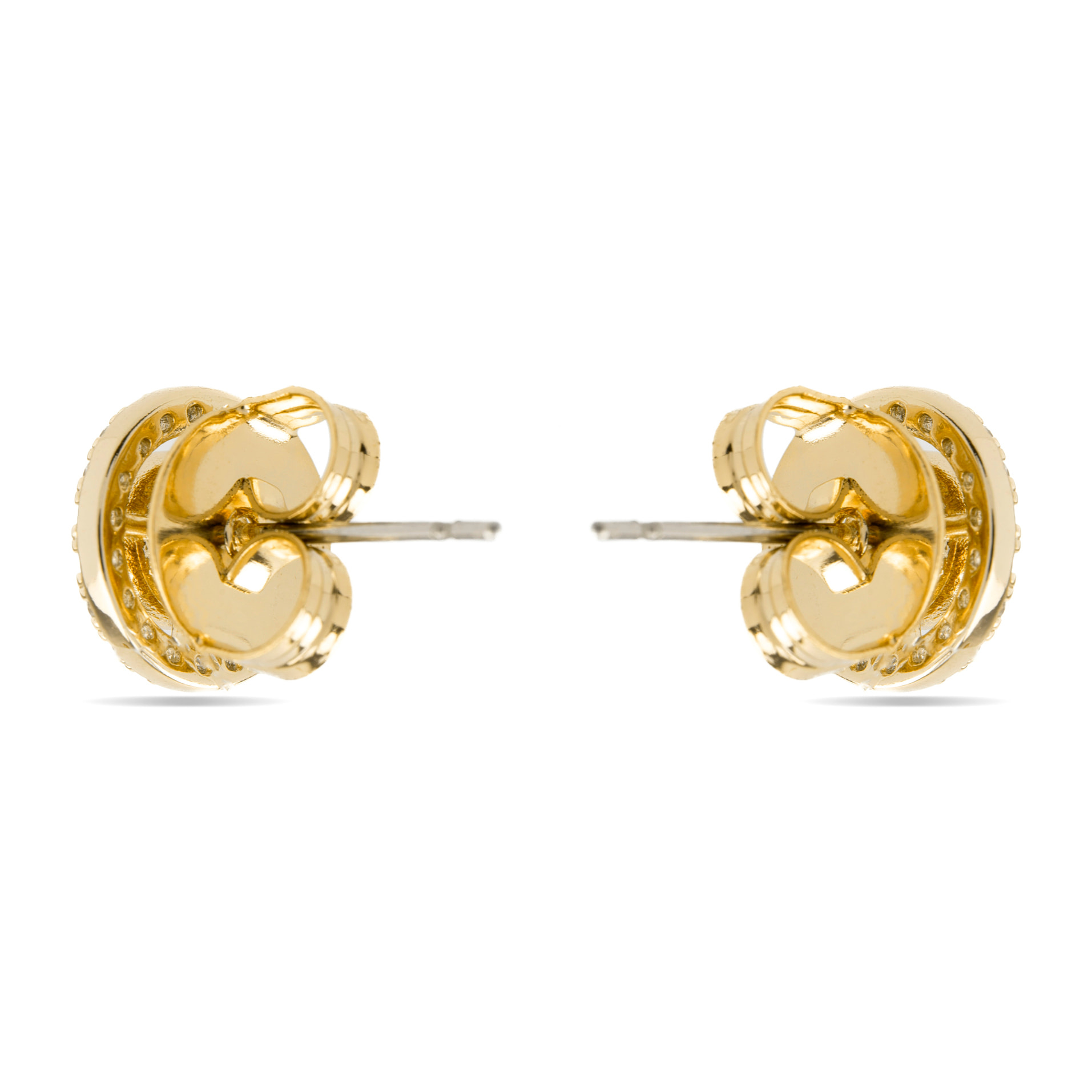 Pendientes con Circonita Brillante acabado oro 18k