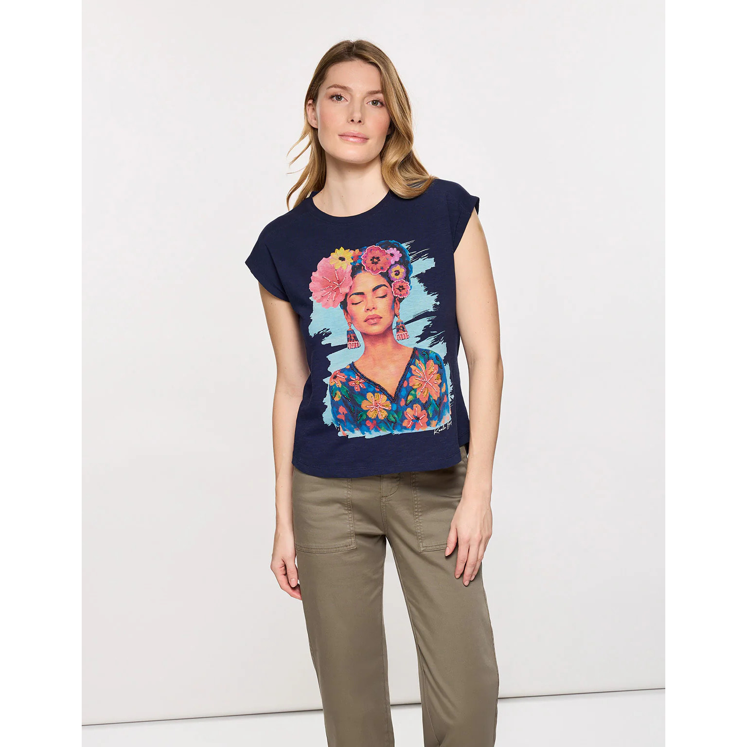 Camiseta Estampada Azul Marino - Freya