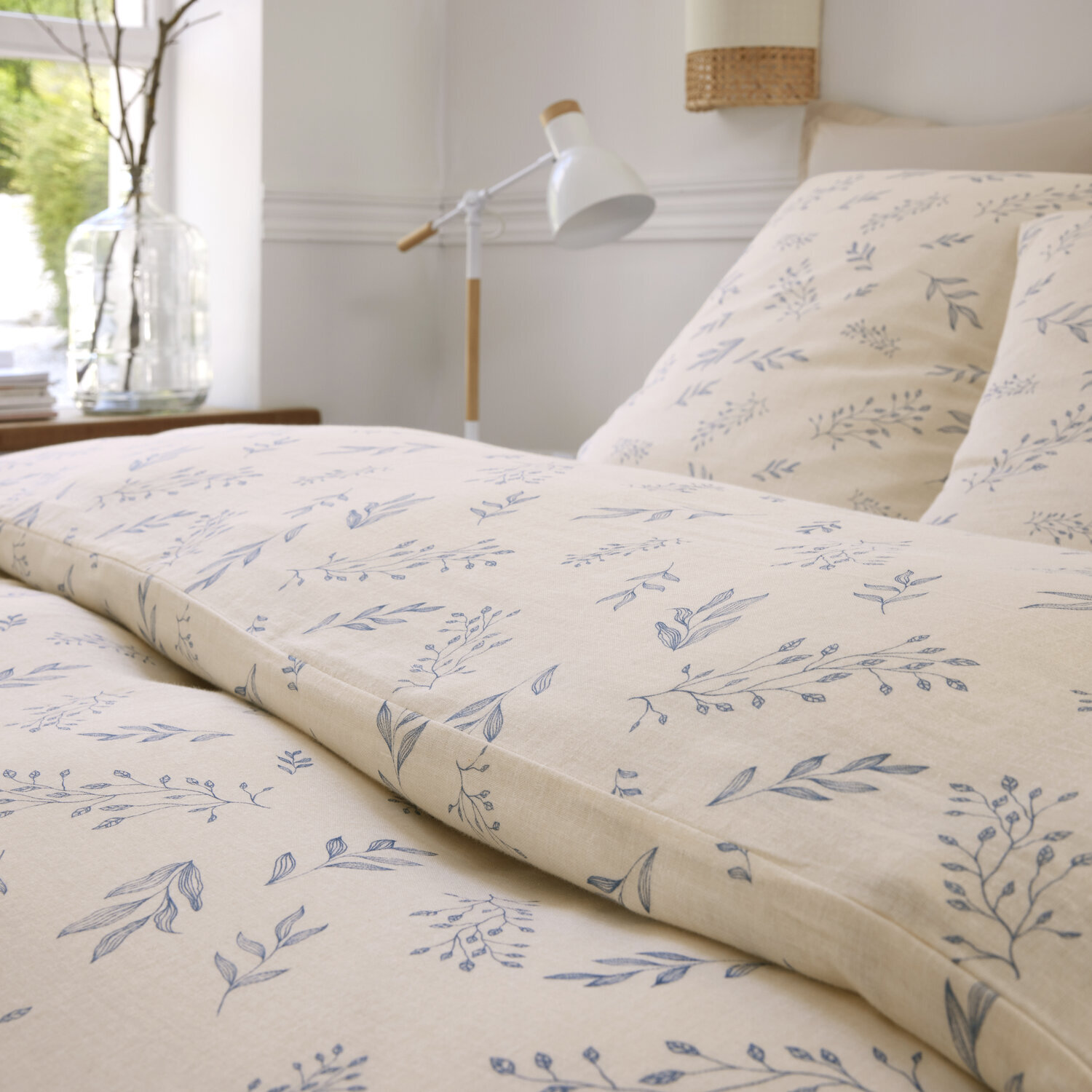 Parure housse de couette imprimé 100% gaze de coton - liveo