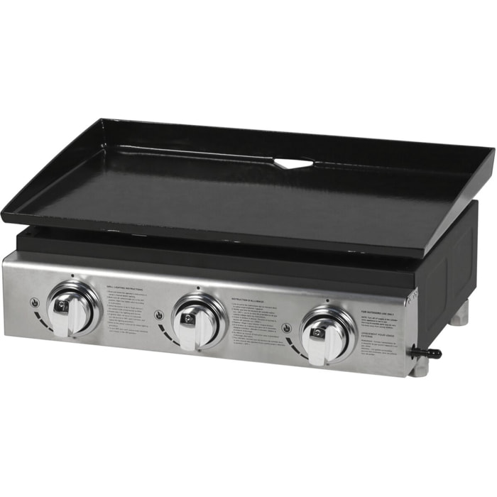 Plancha "Presto 3" - 3 Brûleurs - 7.5kW - Gris