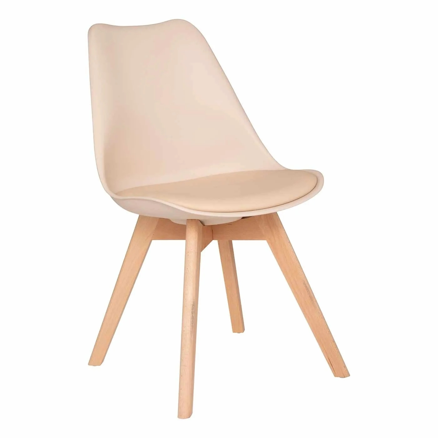 Silla larié madera beige