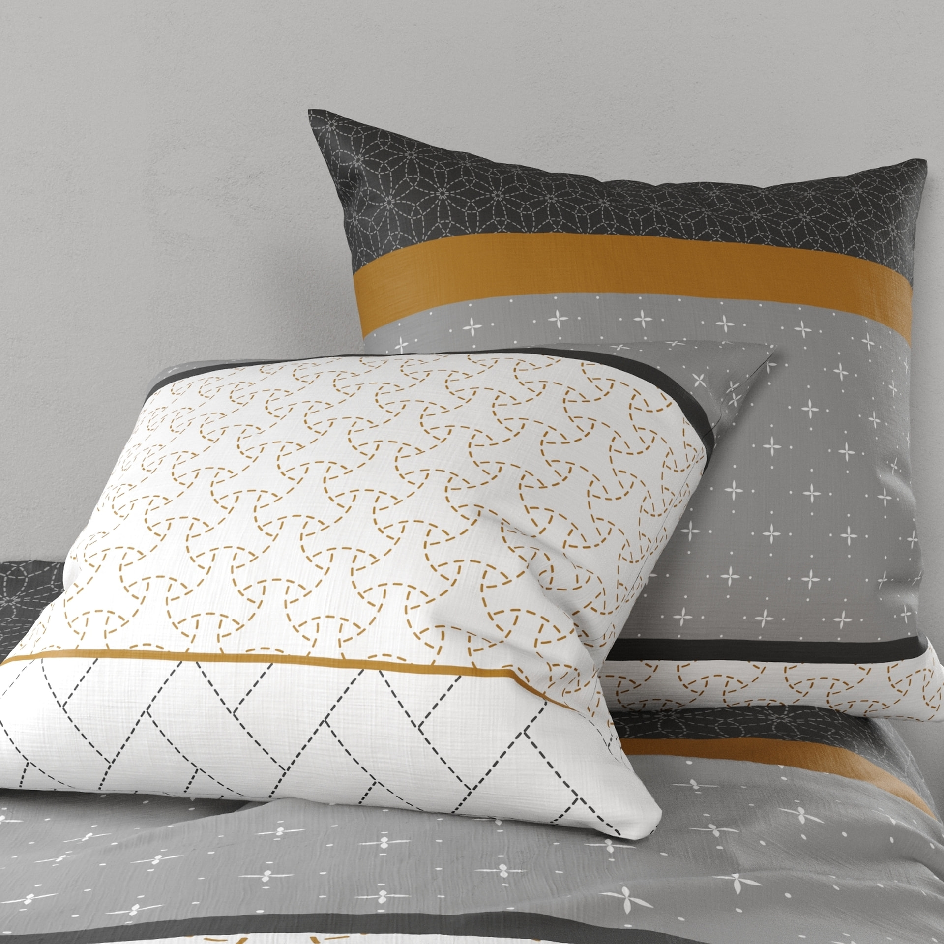 Parure Housse De Couette 3pcs 100% Coton 57fils -corki
