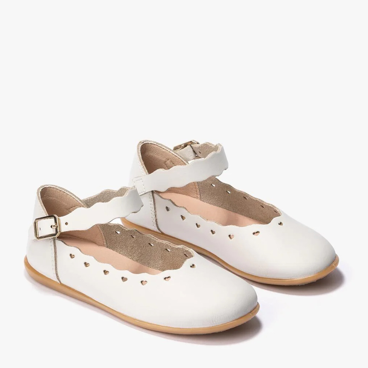 Bailarinas De Niña Hebilla En Beige