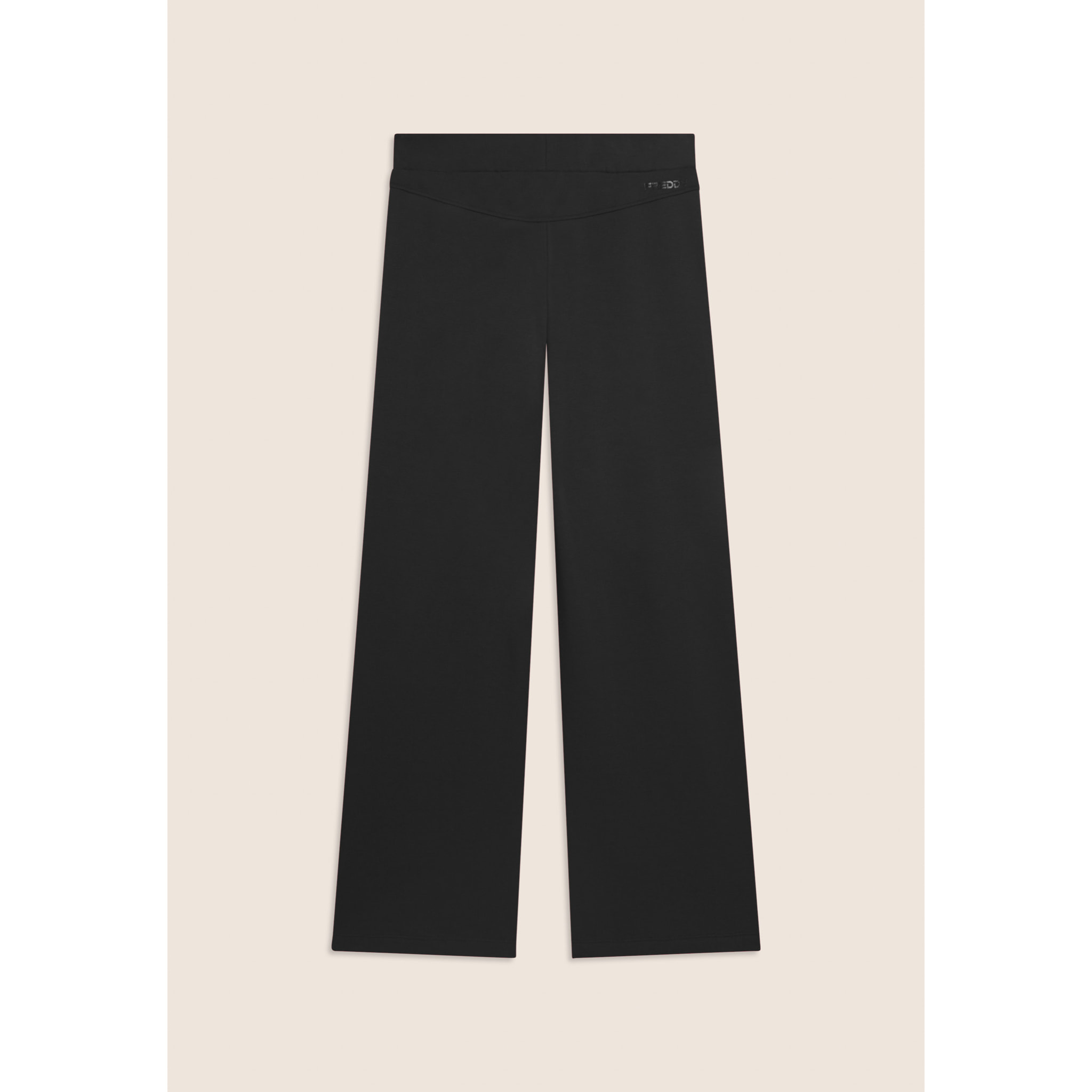 Pantaloni Sportivi con Gamba Wide Leg e Logo Ricamato