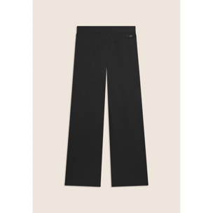 Pantaloni Sportivi con Gamba Wide Leg e Logo Ricamato