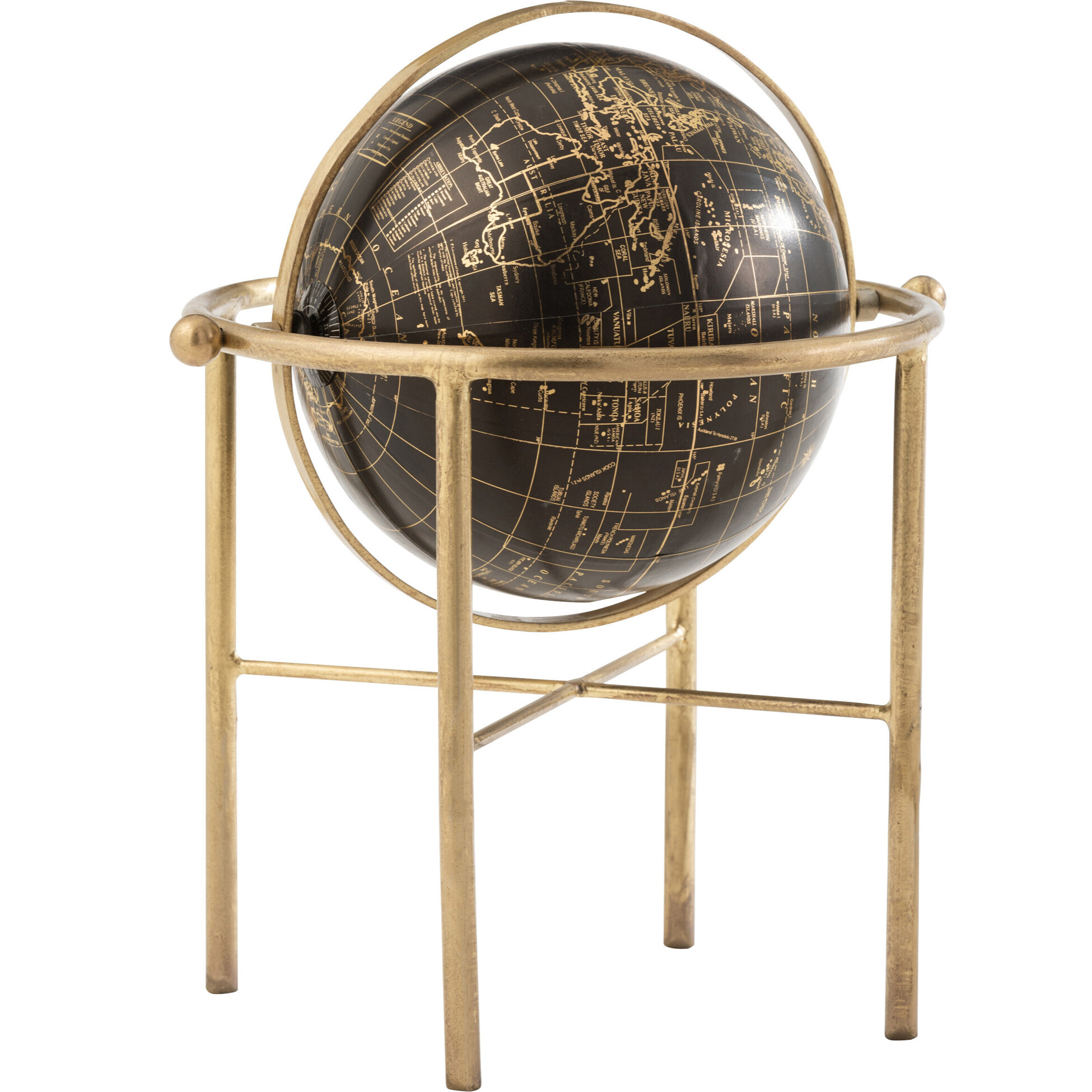 J-Line globe Vintage - métal/plastique - or/noir - large