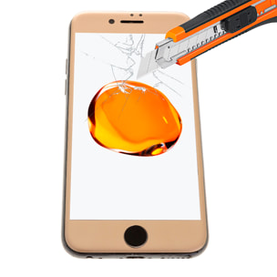 DAM PROTEZIONE IN VETRO TEMPERATO CON BORDO NERO IPHONE 7/IPHONE 8 613 Cm. Colore: oro