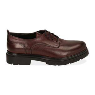 Stringate bordeaux in pelle di vitello