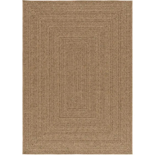 ACRA Alfombra de exterior efecto yute color natural, varias medidas disponibles.