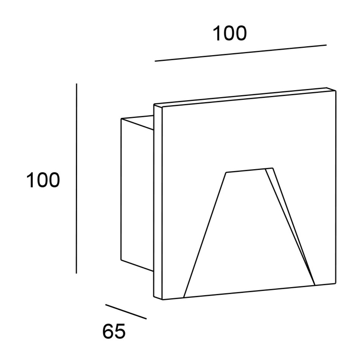 Forlight EMPOTRABLE DE PARED IP65 TAKE LED 1.9 BLANCO CÁLIDO - 3000K ON-OFF CEMENTO 135