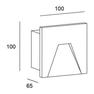 Forlight EMPOTRABLE DE PARED IP65 TAKE LED 1.9 BLANCO CÁLIDO - 3000K ON-OFF CEMENTO 135