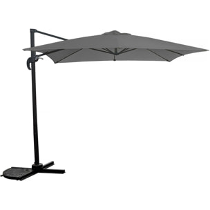 Parasol jardin déporté - 2.5 x 2.5 m - Gris