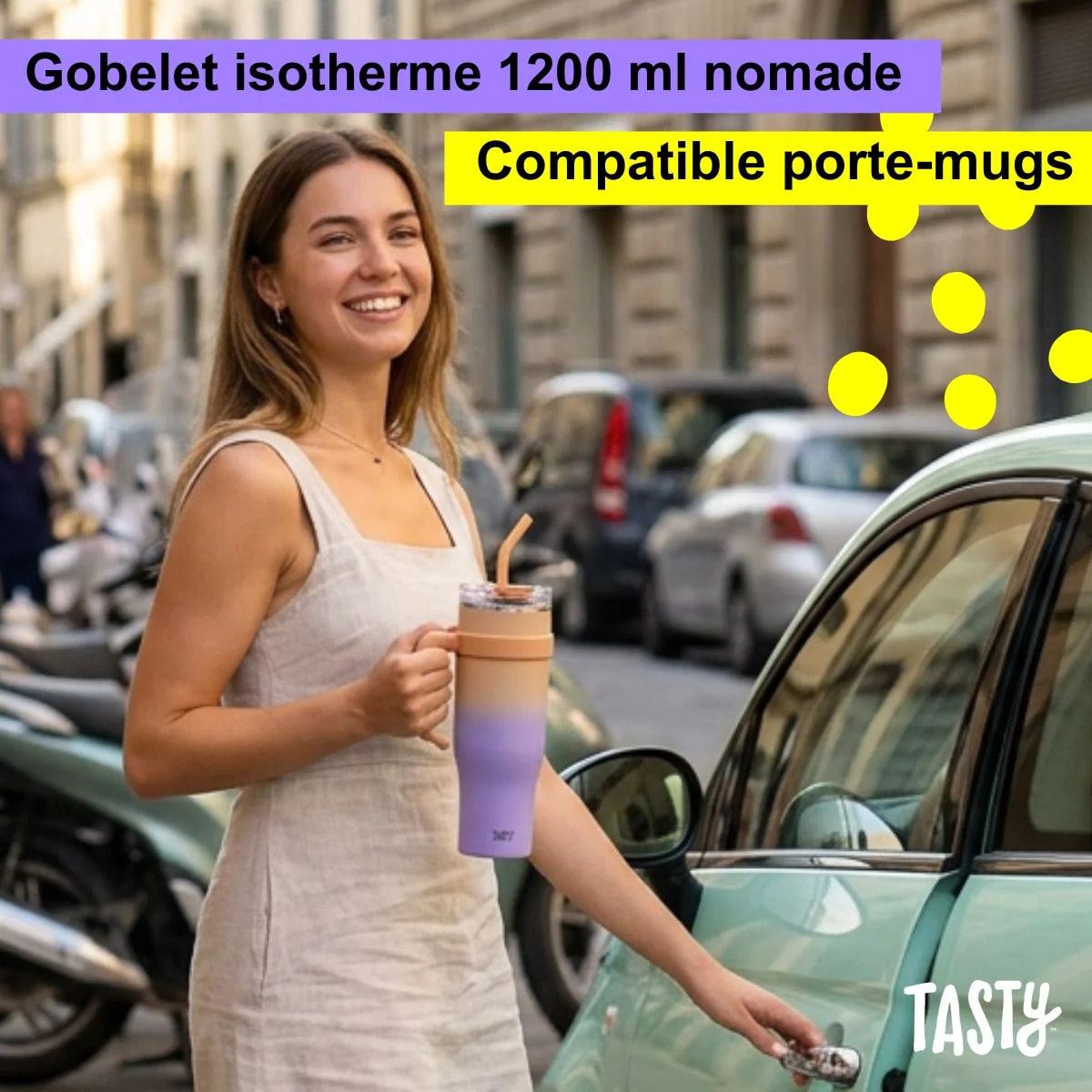 Gobelet isotherme 1200 ml lilas Tasty