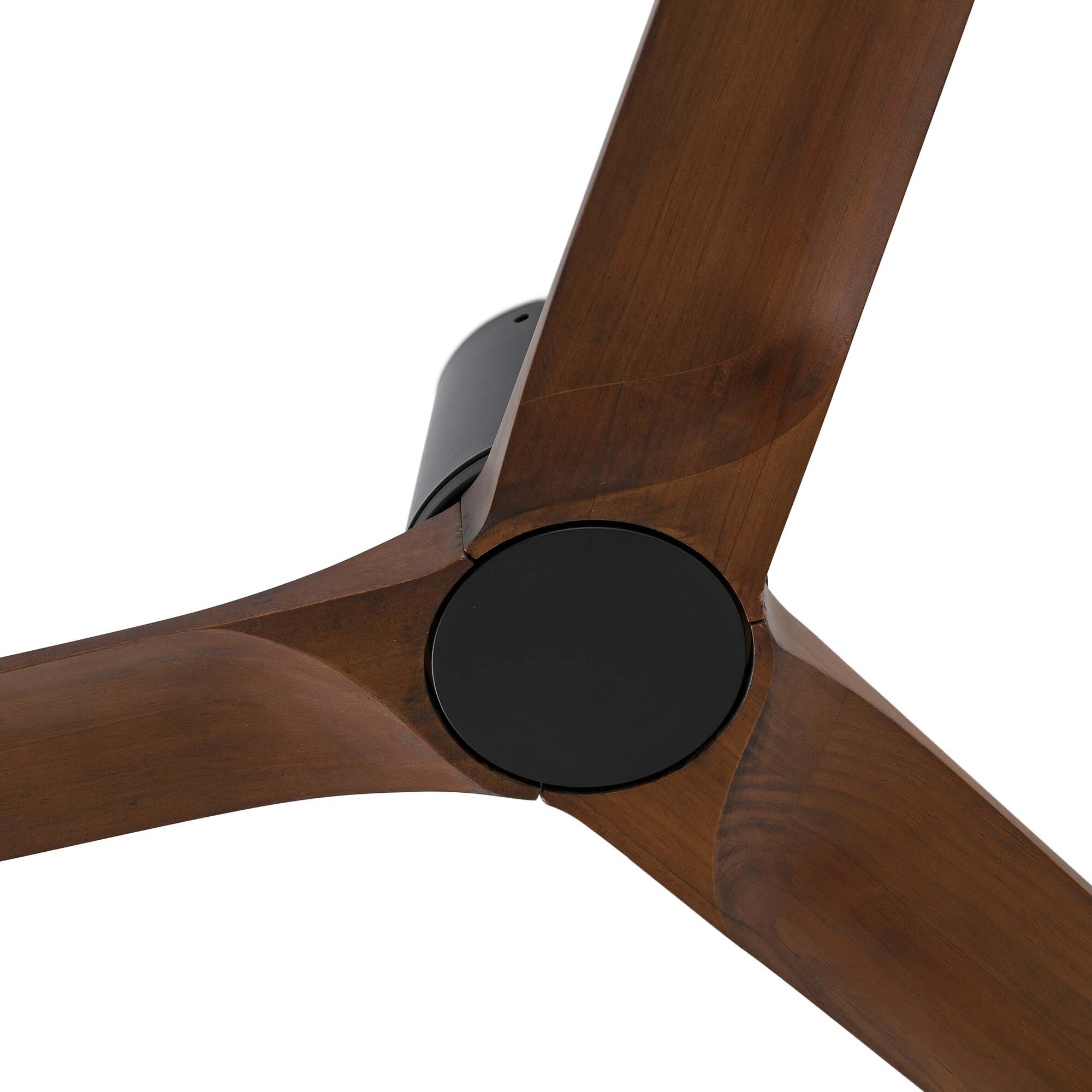 HEYWOOD TUB LED L Ventilatore a soffitto nero/noce