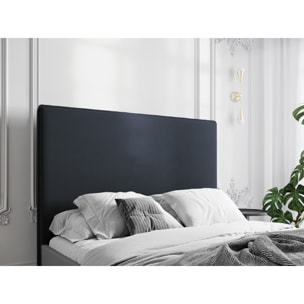 Tête de lit "Provence" 160x120cm en velours bleu foncé