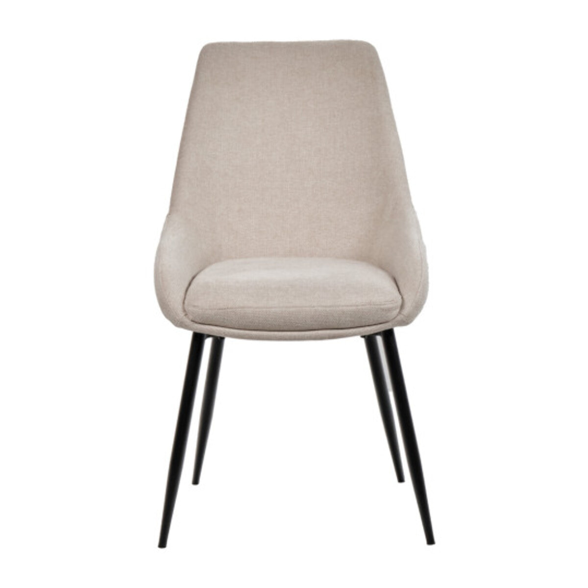 Chaise en tissu avec pieds fins en métal noir - 4 coloris - MONDO