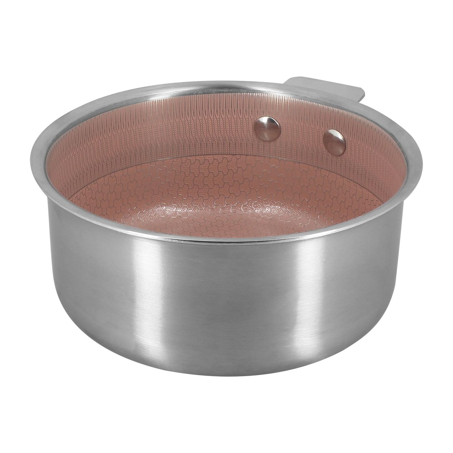 Casserole 16cm en acier inoxydable rose AGLAE