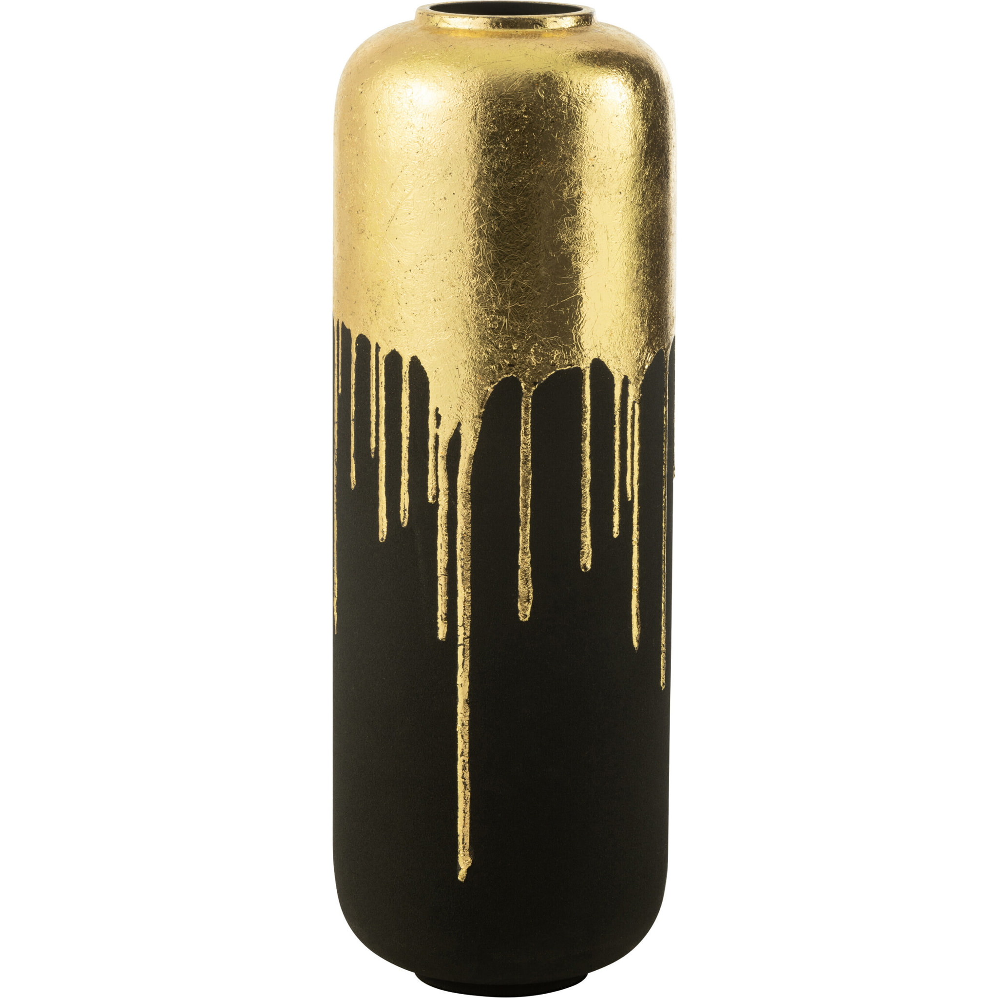 J-Line vase Duo - métal - noir/or - 70 cm de hauteur