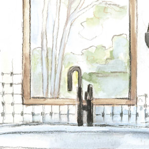 Tableau deco Baignoire de rêve vert Tableau alu Dibond