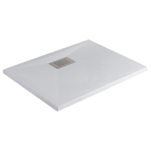 Receveur antidérapant KINEDO 180 x 80 Kinesurf biotec rectangle blanc centré sur la longueur