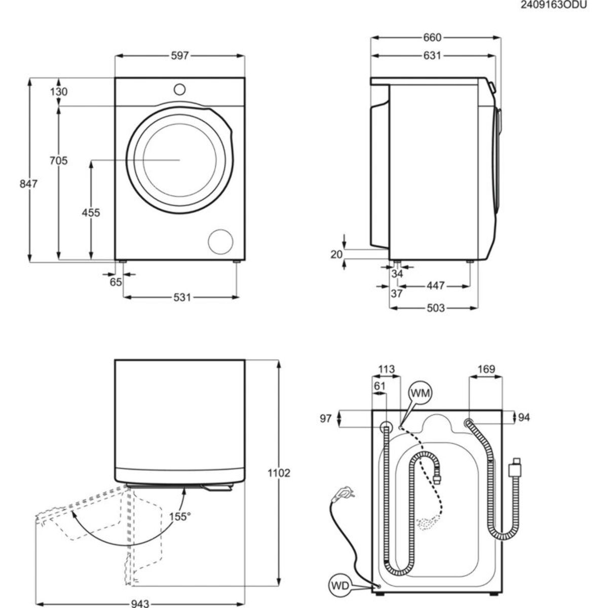 Lave linge hublot ELECTROLUX EW7FI51114AQ