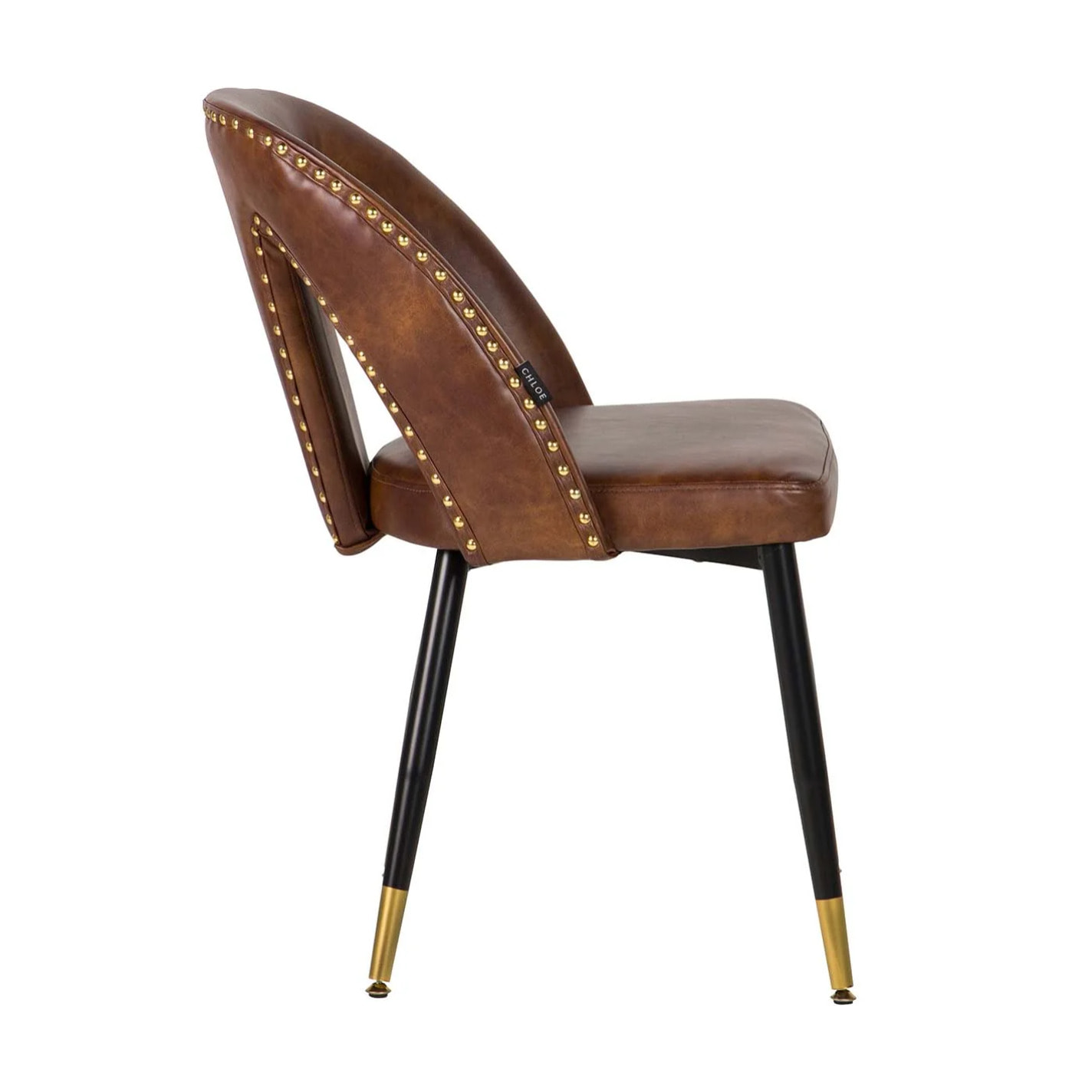 Silla Tachuelas Pu Marrón Stowe 49x54x82 Cm
