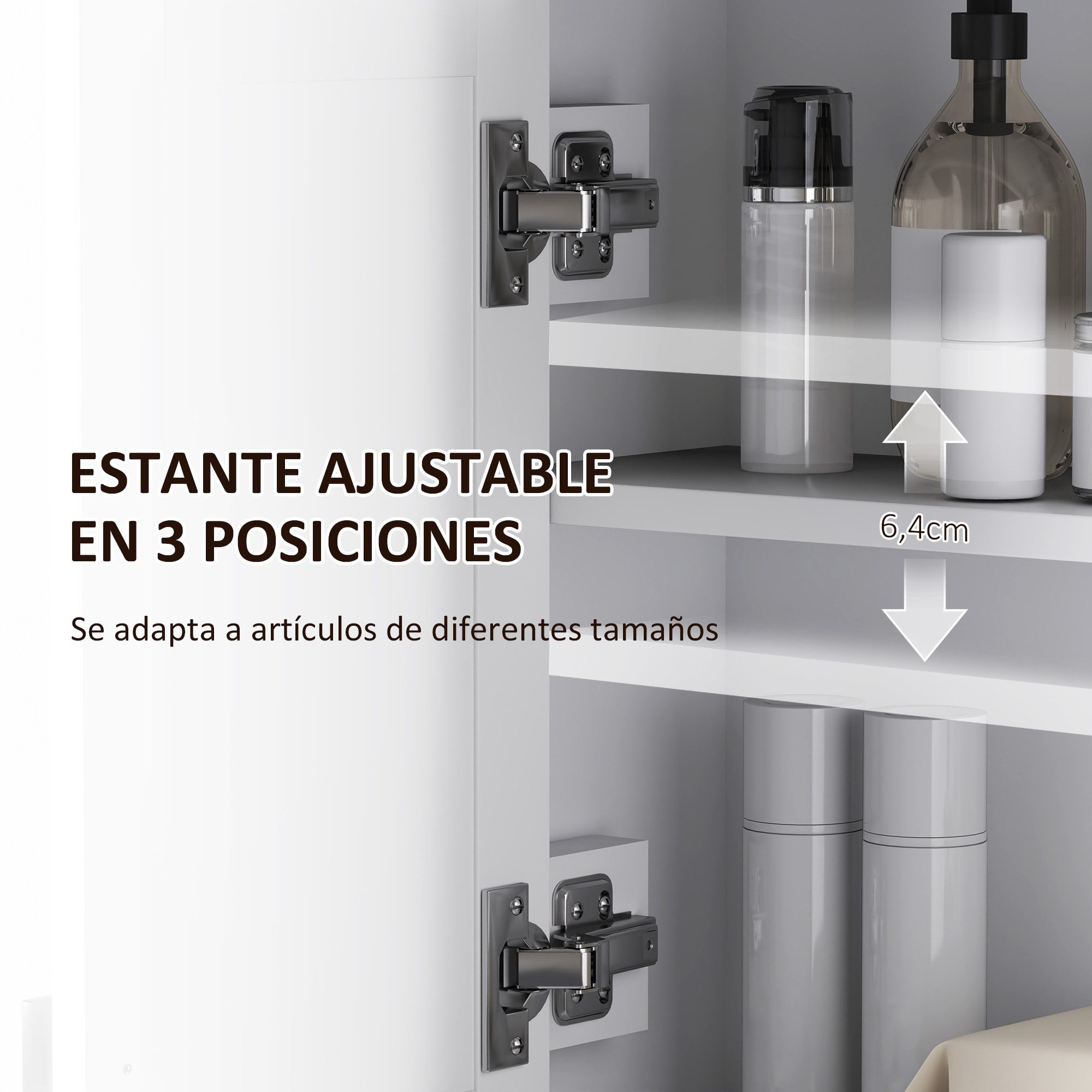 Armario de Pared para Baño Multiusos Mueble de Baño Suspendido Armario Colgante de Almacenamiento con 2 Puertas de Ratán PE Estante Ajustable 60x19,5x49,4 cm Blanco