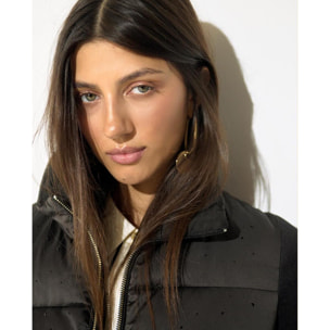 Anorak in raso tempestato di strass