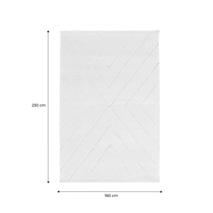 Tapis intérieur tufté avec légers reliefs créme MERYL