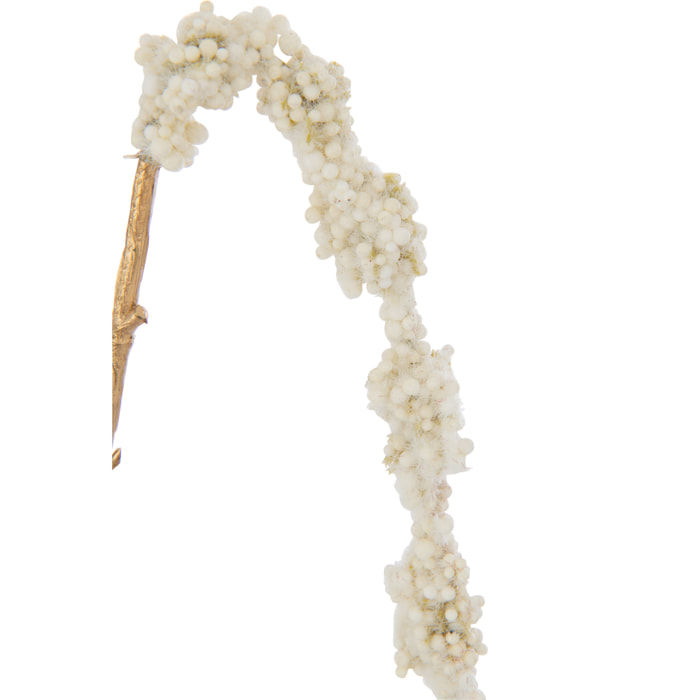 J-Line décoration Branche Amaranthus - platique - crème/or - 12 pcs