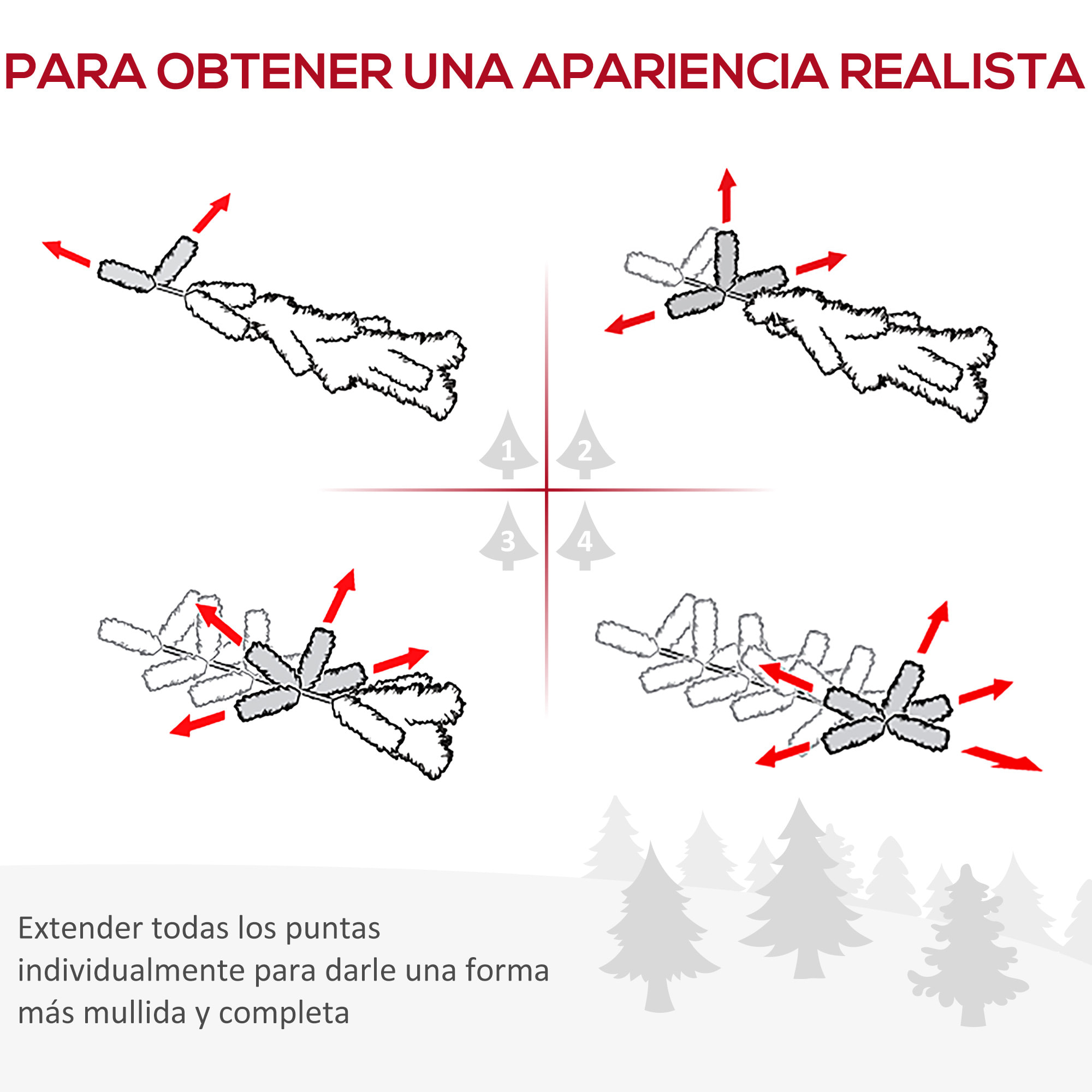 HOMCOM Conjunto de Árbol de Navidad de Entrada 4 Piezas Adornos Navideños con 2 Árboles de Navidad Guirnalda y Corona con Luces LED Blanco Cálido Bayas Rojas 40x40x90 cm Verde