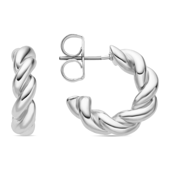 Pendientes de 17mm de diámetro acabado plata