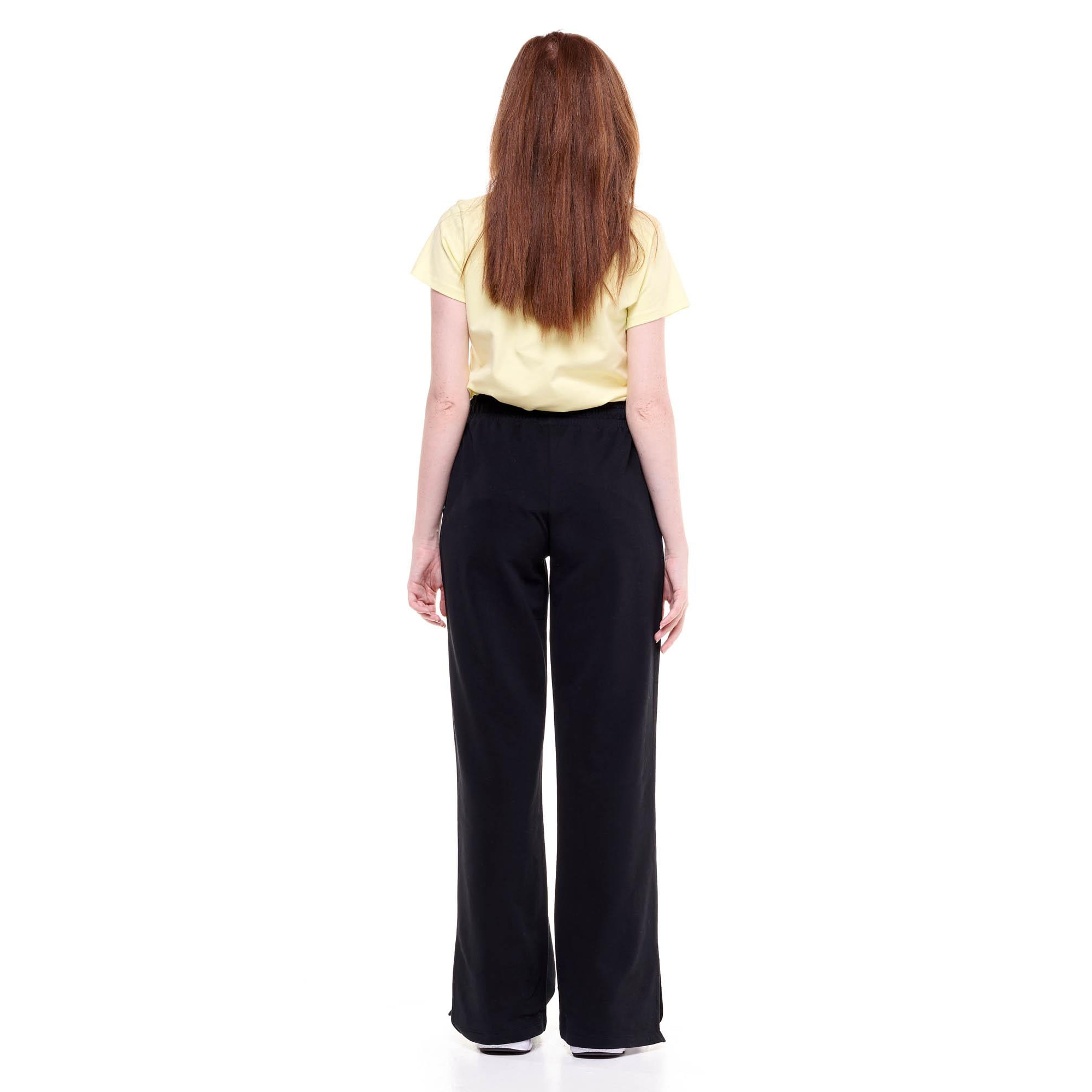 Pantalón polar mujer corte ancho lentejuelas