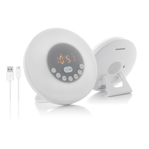 Réveil matin rechargeable avec enceinte Sunrilk InnovaGoods