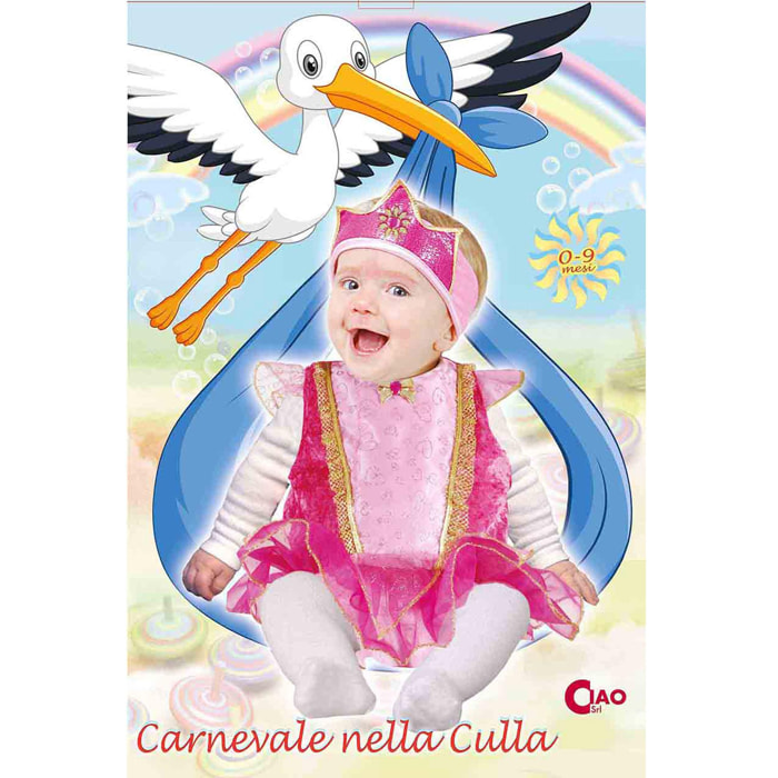 Costume Pagliaccetto Travestimento Principessina Bambina