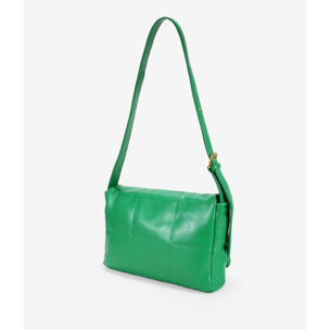 Bolso bandolera verde con acolchado