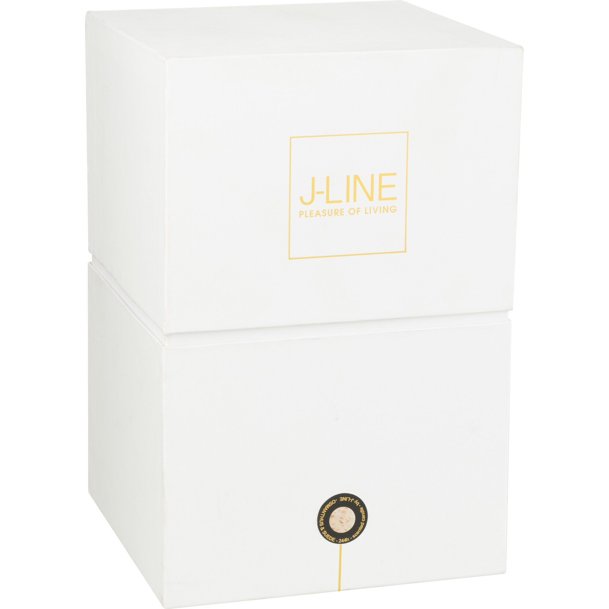 J-Line bougie parfumée Mia - Osmanthus & Suede - verre - blanc/mix - large - 230H