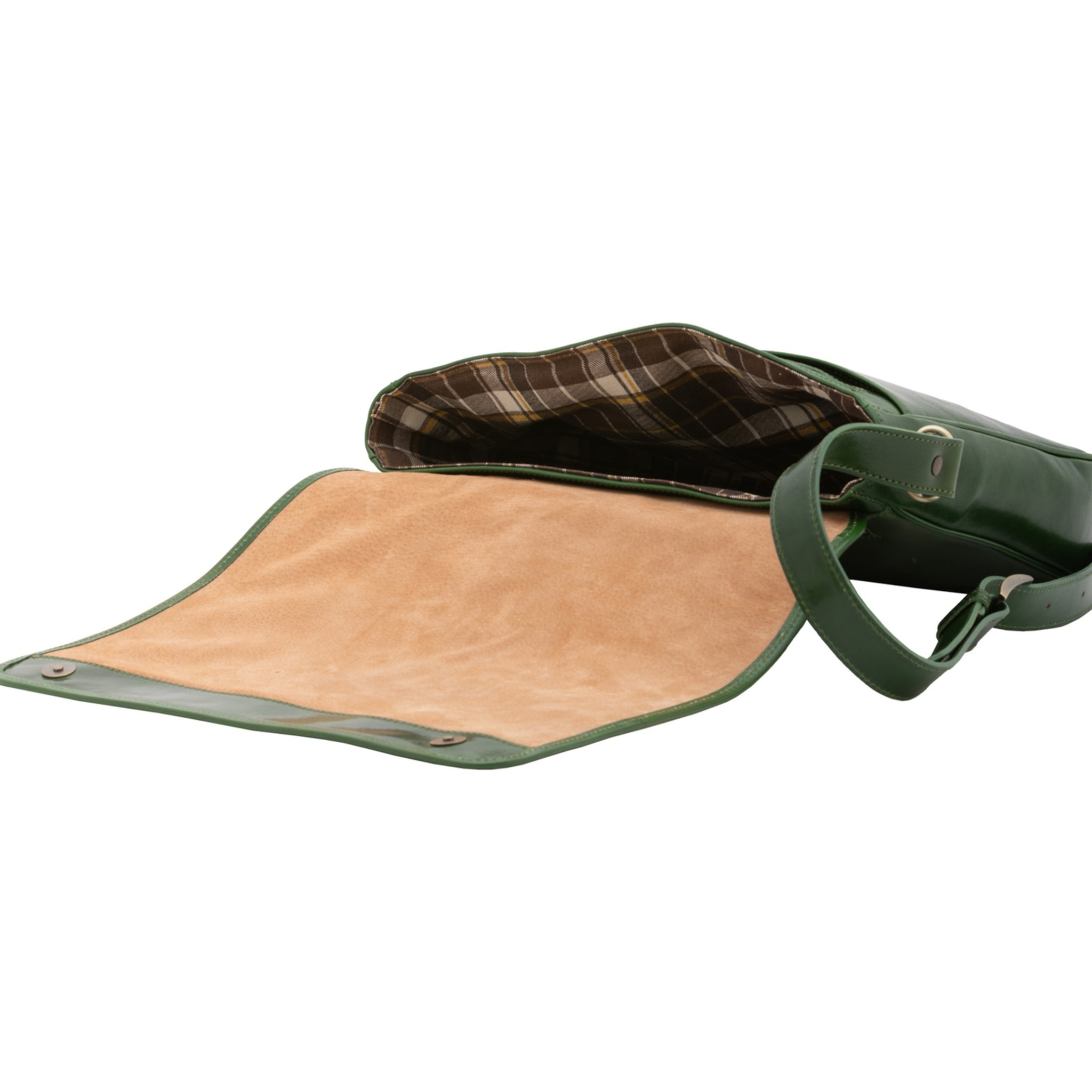 Borsa a tracolla uomo in vera pelle - Modello False - Made in Italy - 28.0 x 35.0 x 9.0 cm