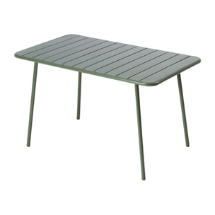 EVORA Table de jardin 4 à 6 places 120cm vert