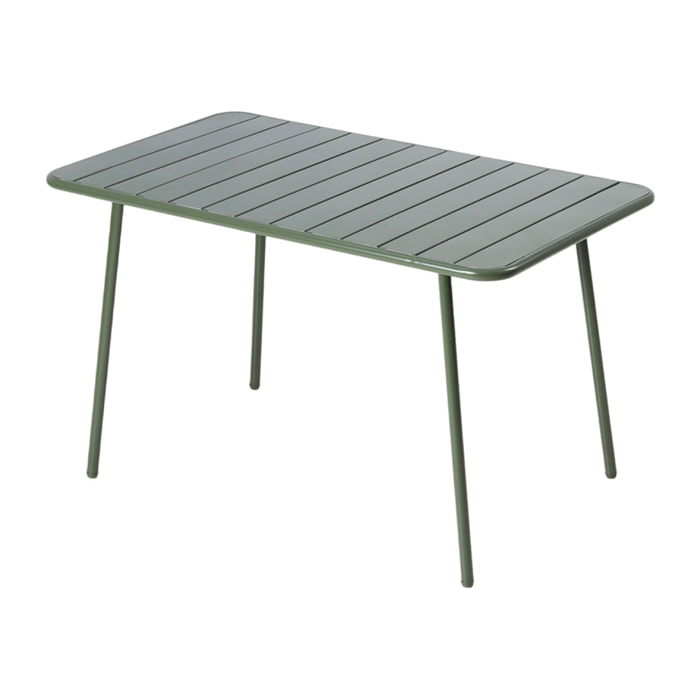 EVORA Table de jardin 4 à 6 places 120cm vert