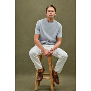 Maglietta azzurra, dal fit amplio con ricamo Polo Club