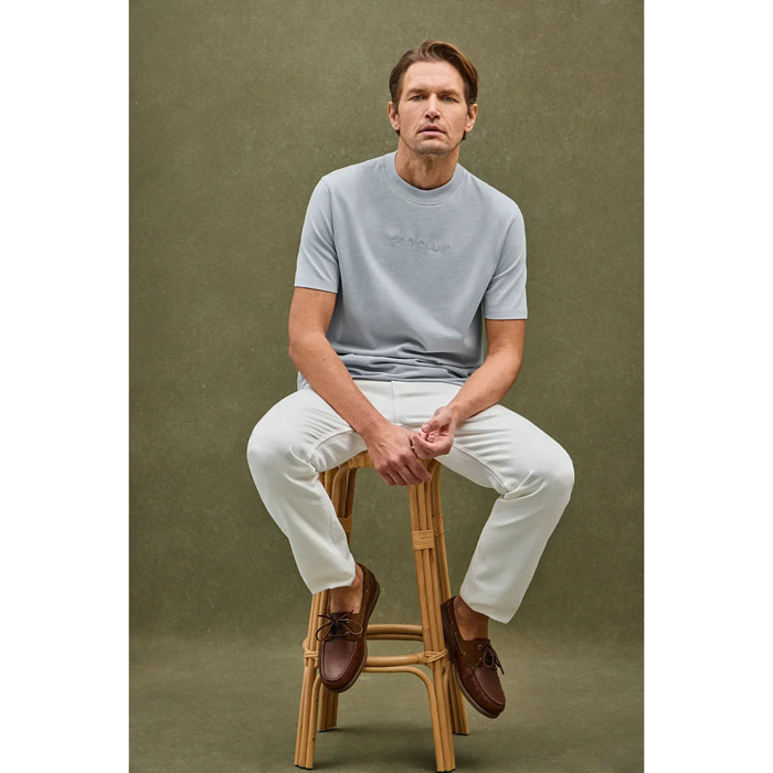 Maglietta azzurra, dal fit amplio con ricamo Polo Club