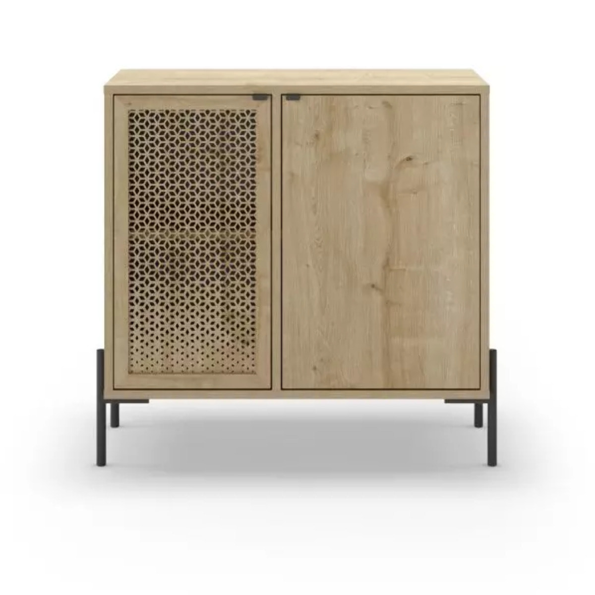 Cómoda Koivu 2 puertas Roble Negro