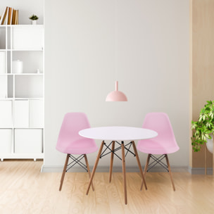 Pack Mesa Peq. Redonda Eifel+2 Sillas Estocolmo Verde