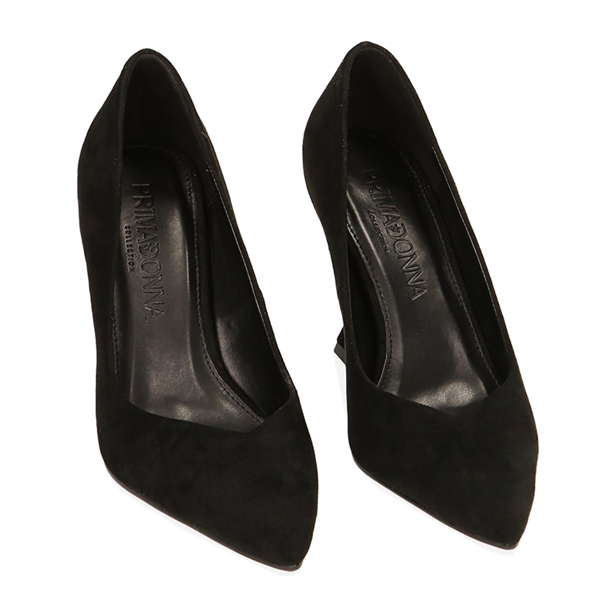 Escote negro en microfibra tacón 9 cm