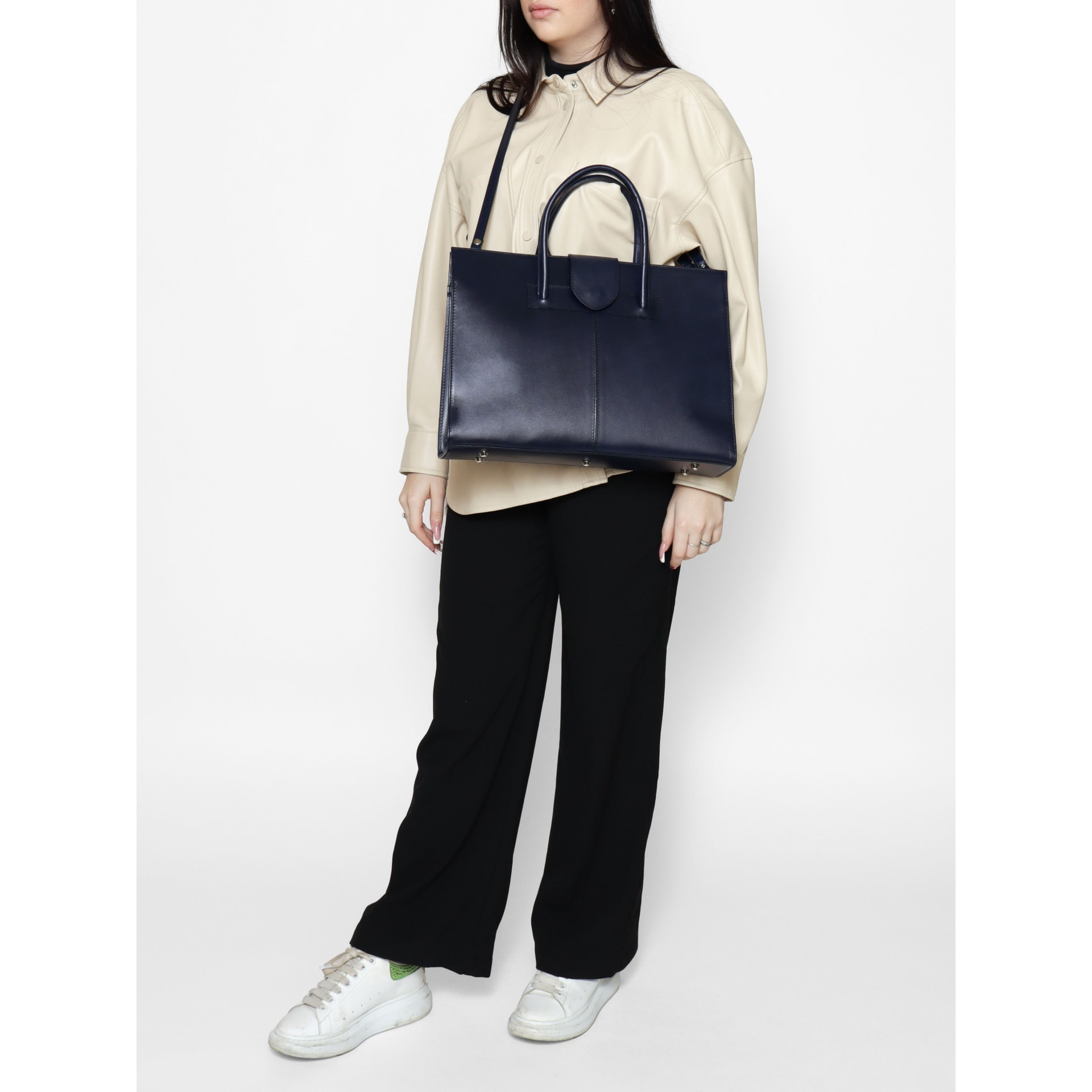 Borsa a mano da donna - Modello Evelina - 100% pelle - 40.0 x 29.0 x 9.0 cm