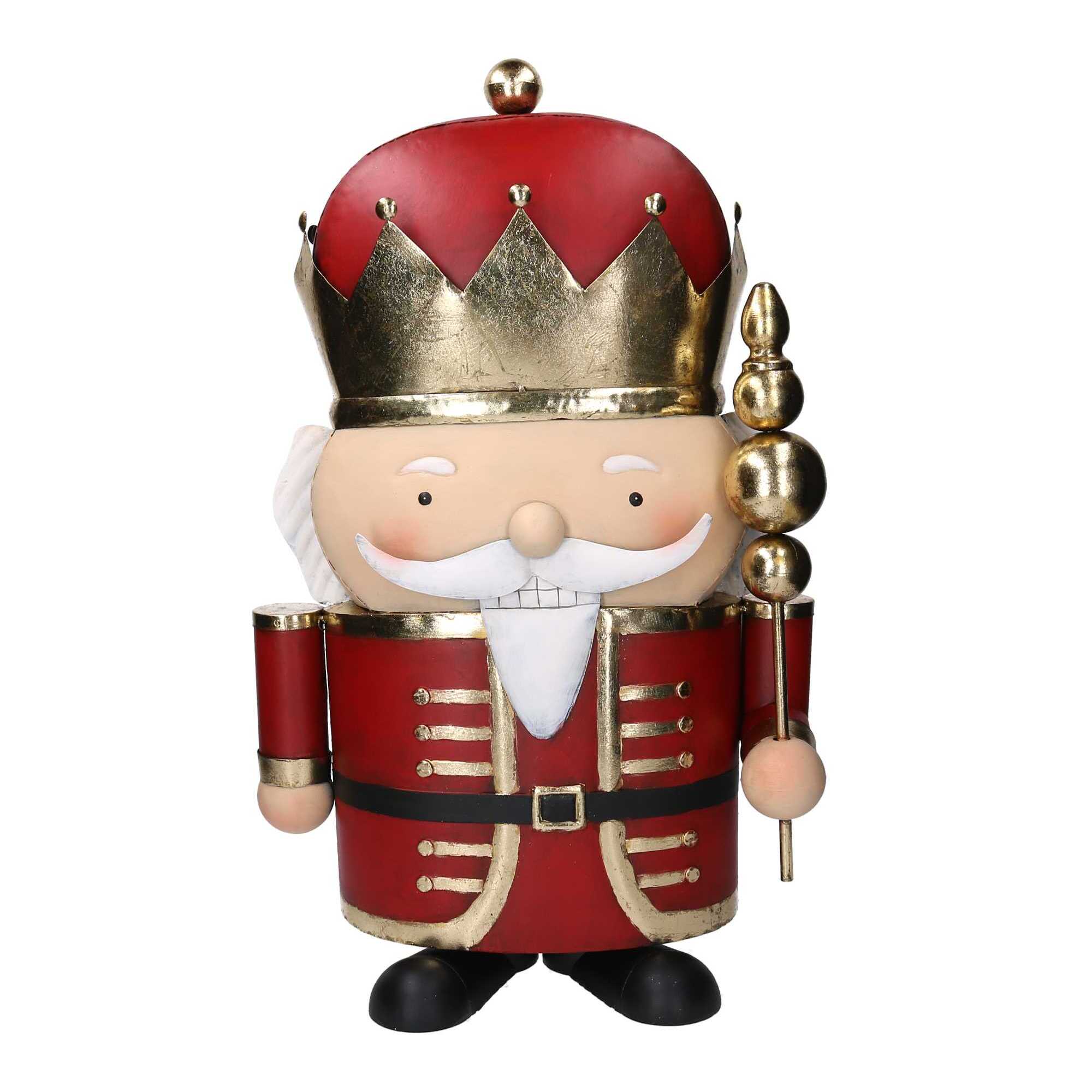 Soldatino in metallo rosso cm38,8x22,2h63