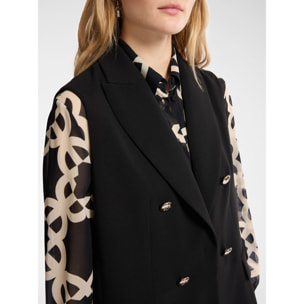 Elena Mirò - Blazer senza maniche - Nero